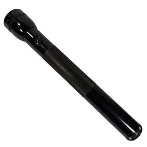 Maglite 4D-Cell Flashlight Black Tested Working With Extra Bulb No Batteries